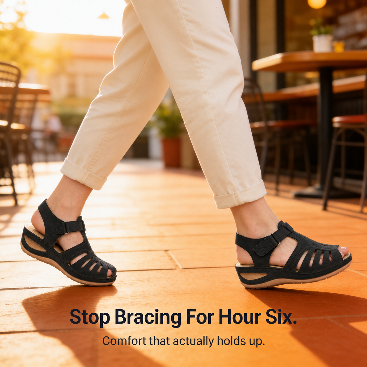 Wearbella – Closed-Toe Cut-Out Wedge Sandals