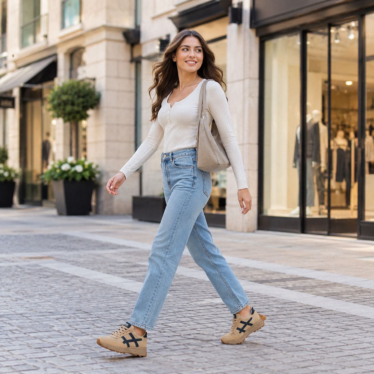 Solenne – Flat-Platform Non-Slip Chunky Sneakers