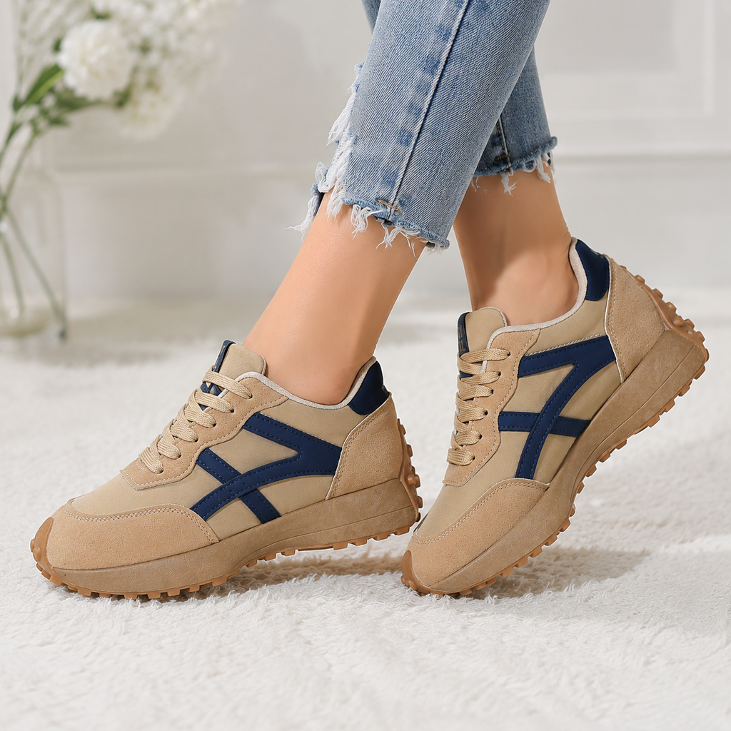 Solenne – Flat-Platform Non-Slip Chunky Sneakers