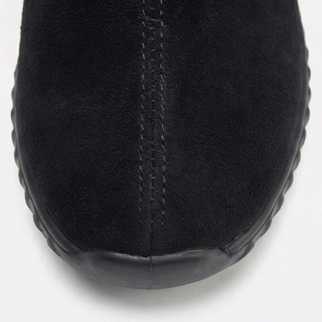 Cozella – Women's Knit Cuff Suede Ankle Booties