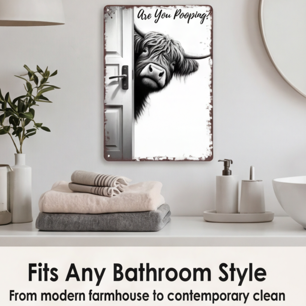 Peekaboo - Funny bathroom metal sign
