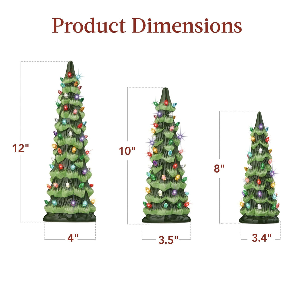 Merrydale - Homemade Ceramic Christmas Tree with LED Lights