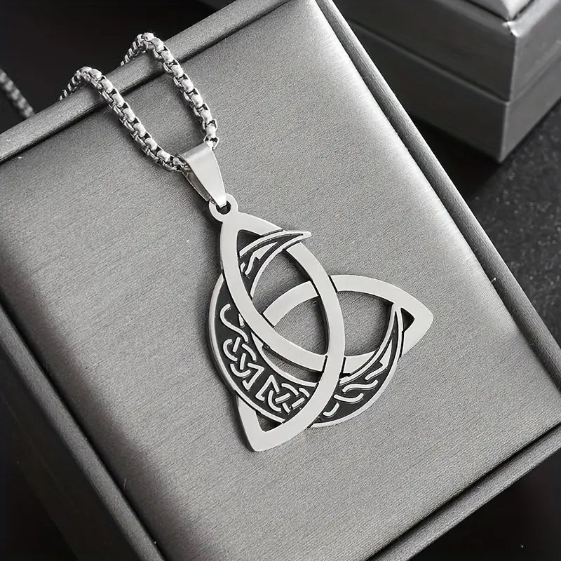 Mythara – Viking Trinity Knot Moon Necklace (1+1 Free)
