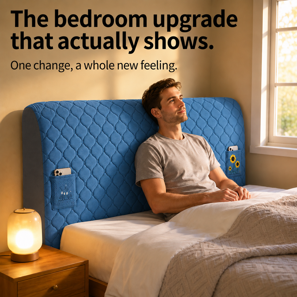 Velvique – Padded Stretch Velvet Headboard Slipcover