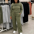 Lounara – Soft-Stretch Lounge Set with Wide-Leg Pants and Pockets