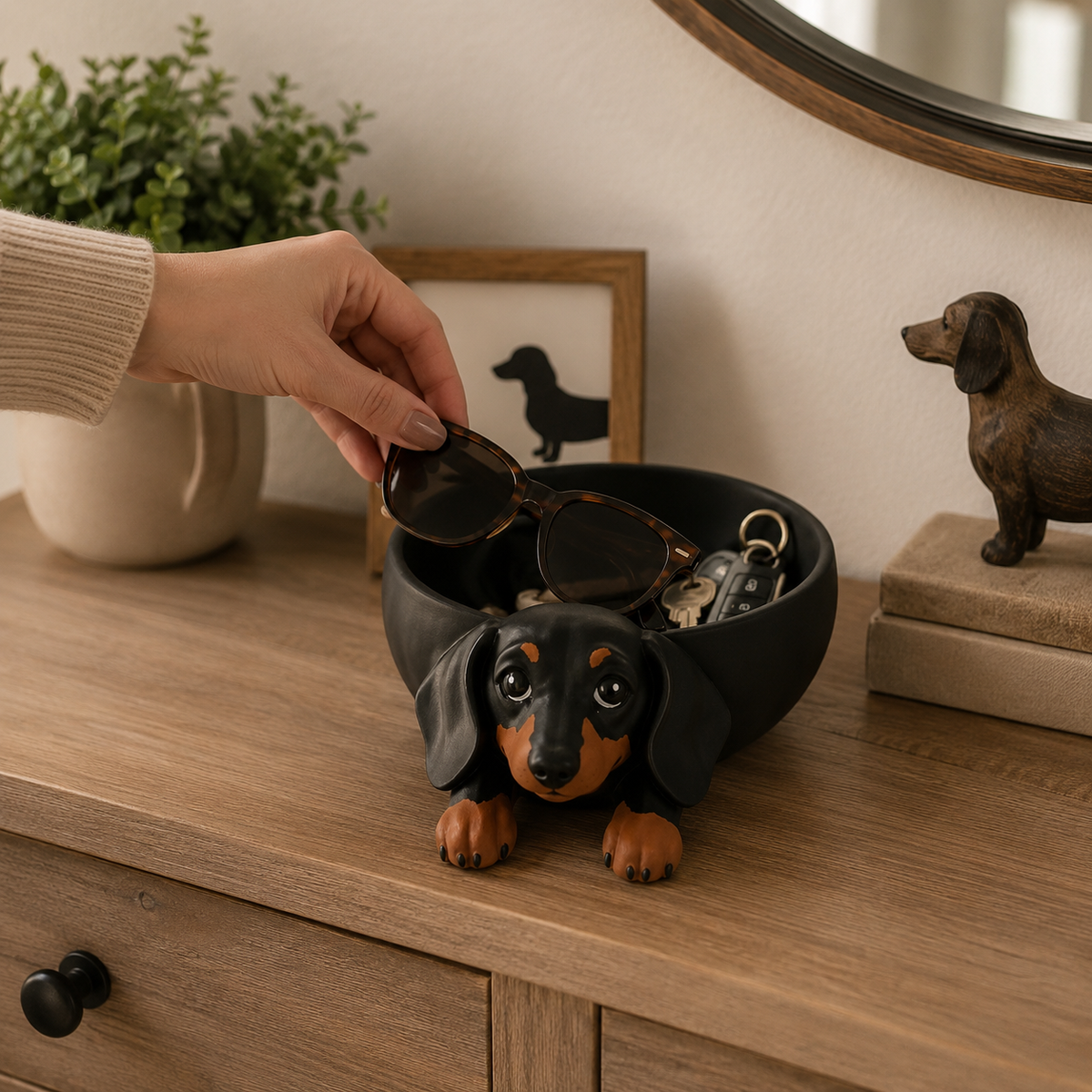 Wienerly – Sculpted Dachshund Catchall Tray