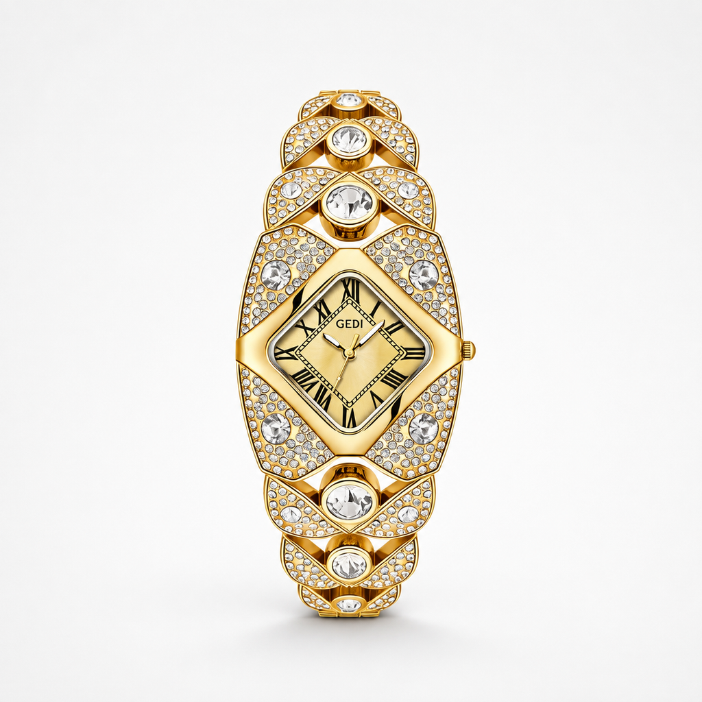 Lastfive – Rhombus Crystal Dial Link Bracelet Watch