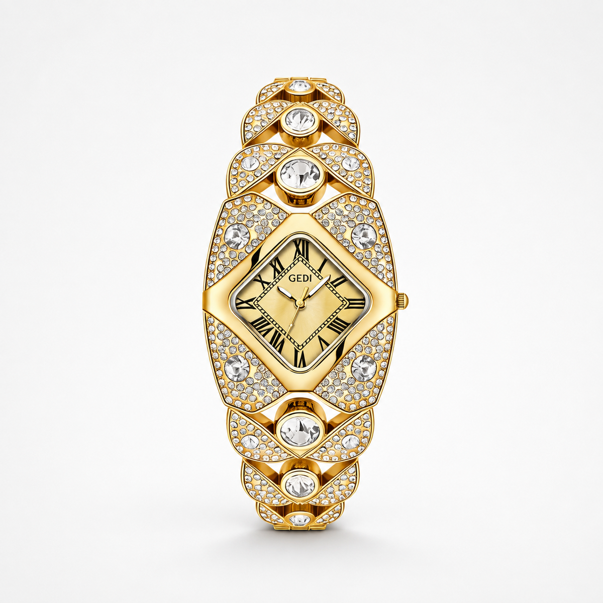 Lastfive – Rhombus Crystal Dial Link Bracelet Watch