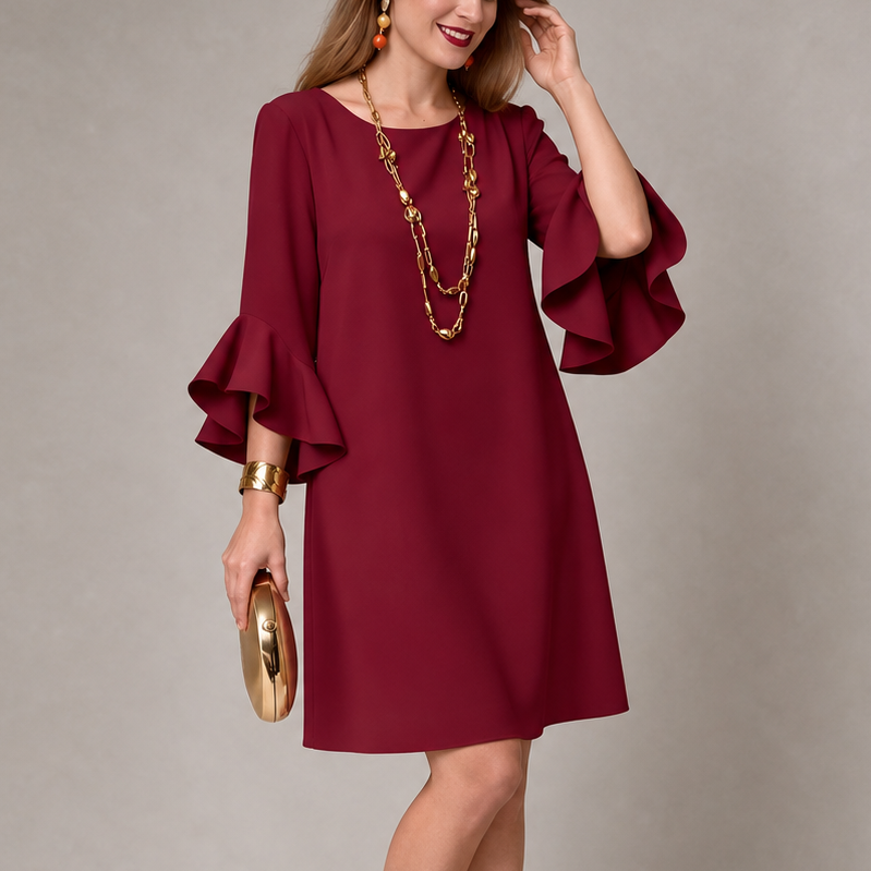 Hilaria – Women's Statement Bell Sleeve Mini Dress