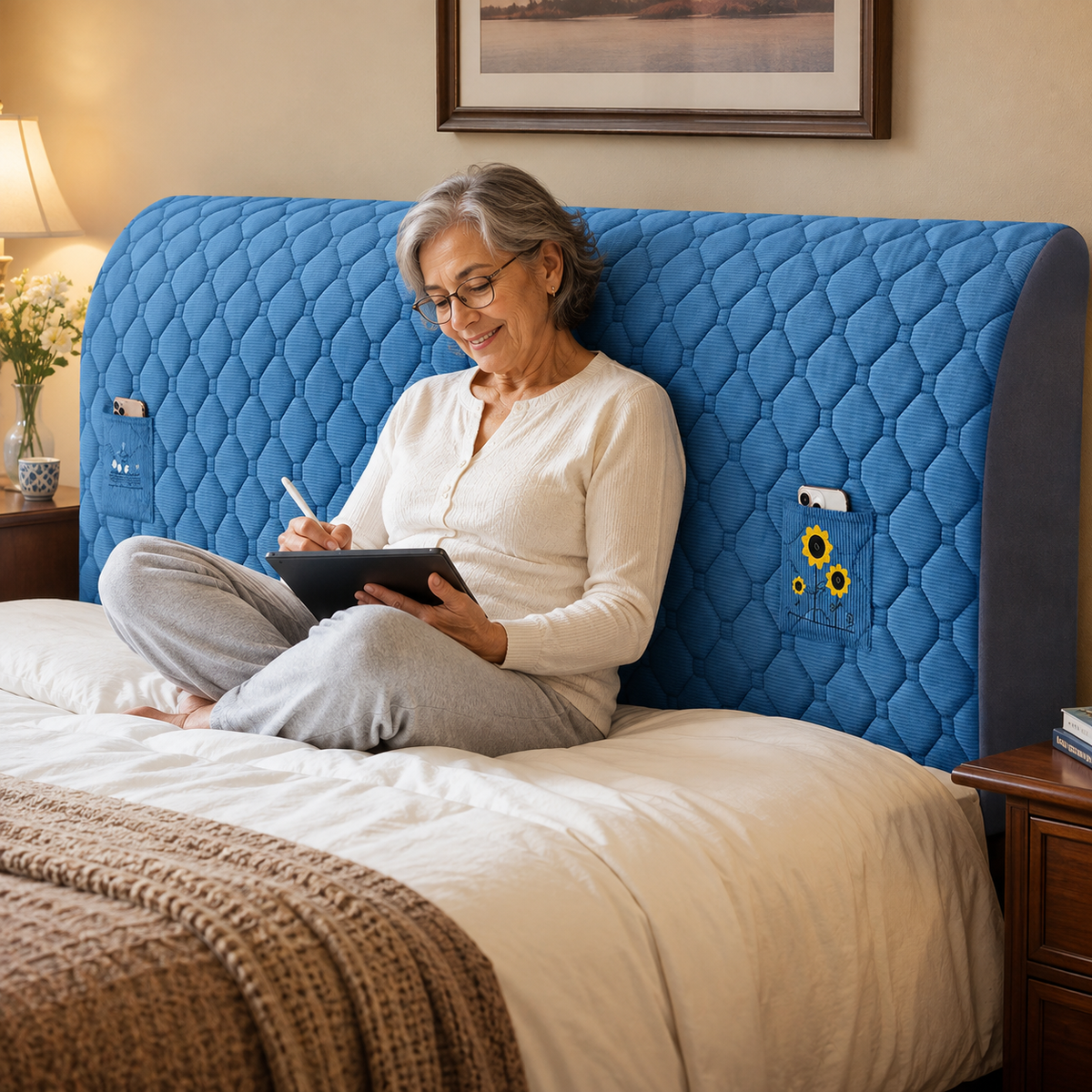 Velvique – Padded Stretch Velvet Headboard Slipcover