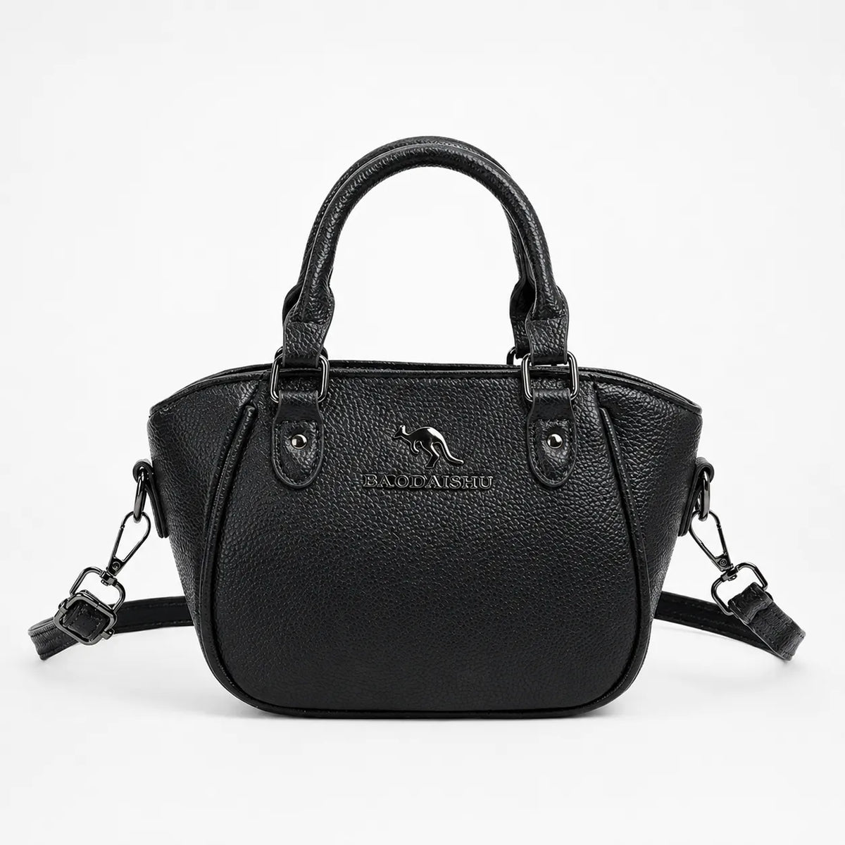 Marlowe – Structured Boston Handbag with Convertible Crossbody Strap, Polished Hardware