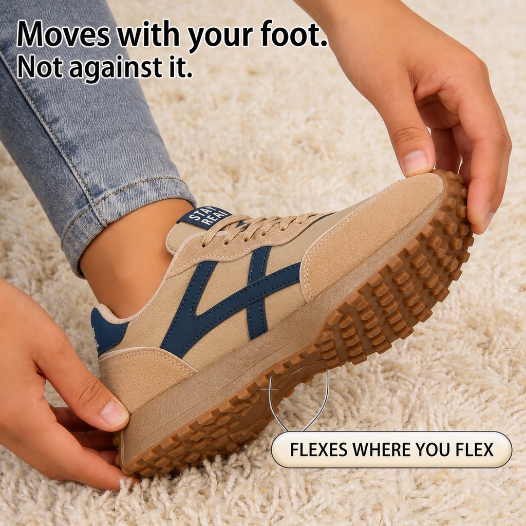 Solenne – Flat-Platform Non-Slip Chunky Sneakers