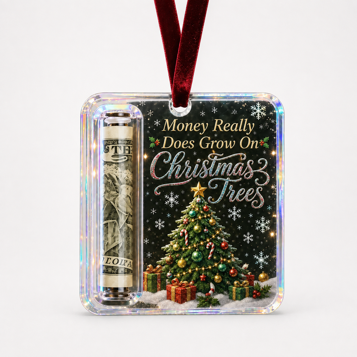 Giftwell – Clear Cash Reveal Christmas Ornament