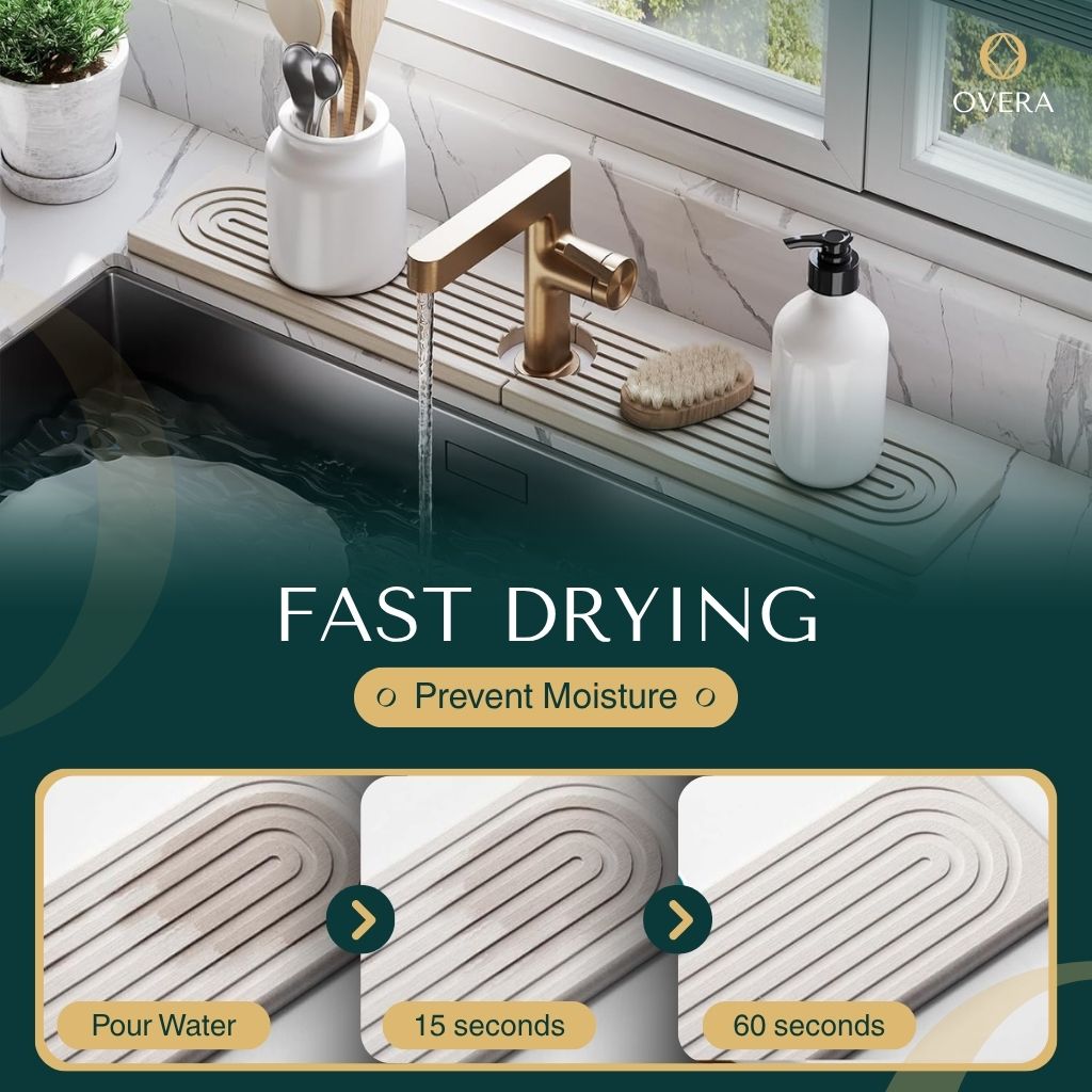 Overa – Super-Absorbent Diatomite Sink Mat