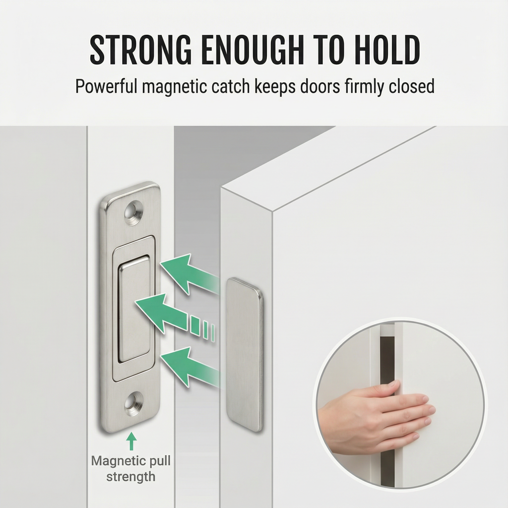 Snaplock - Ultra thin magnetic cabinet door catch (5-pack)
