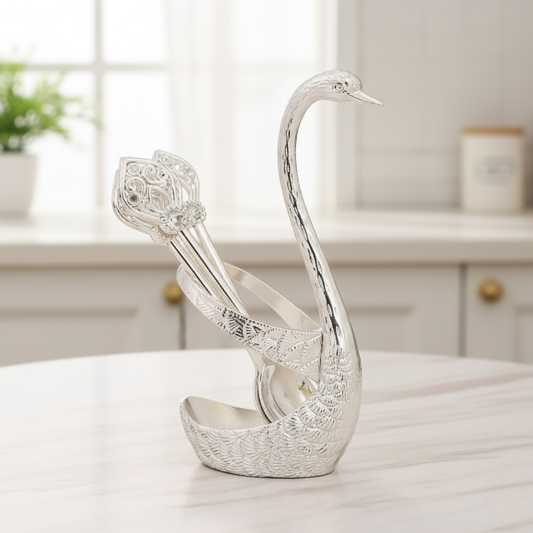 Swanesse - Giftable Coffee Spoon Set with Swan Holder