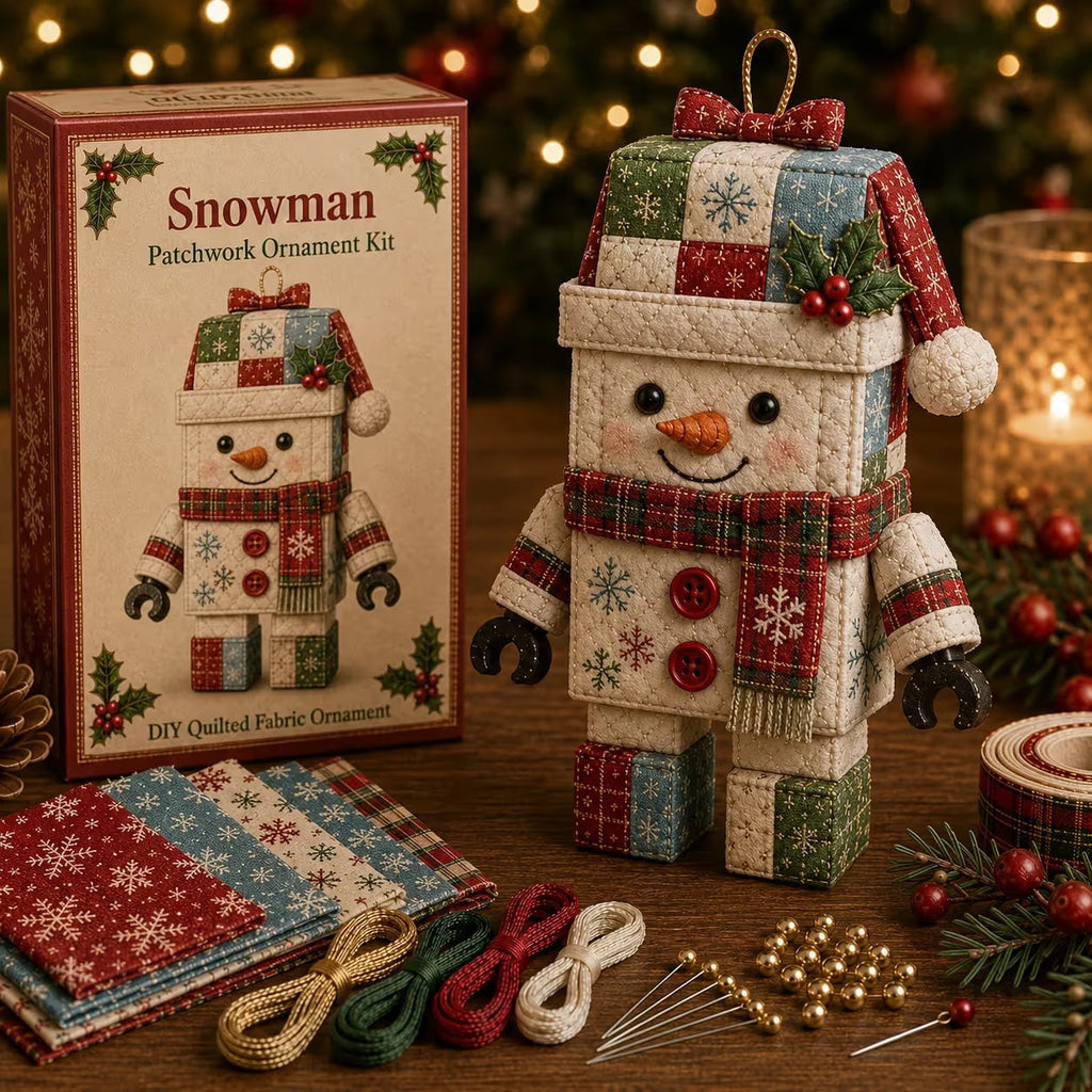 Patchtrim – No-Sew Patchwork Santa Ornament Kit