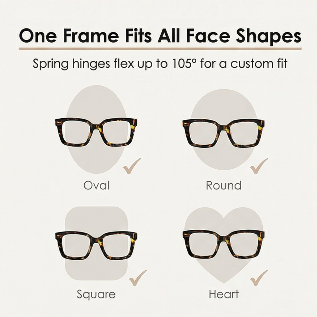 Clarelle – Oversized Tortoiseshell Reading Glasses for Women