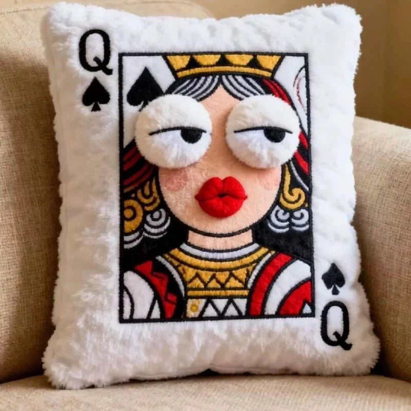 Velvina – Queen Of Spades Statement Throw Pillow