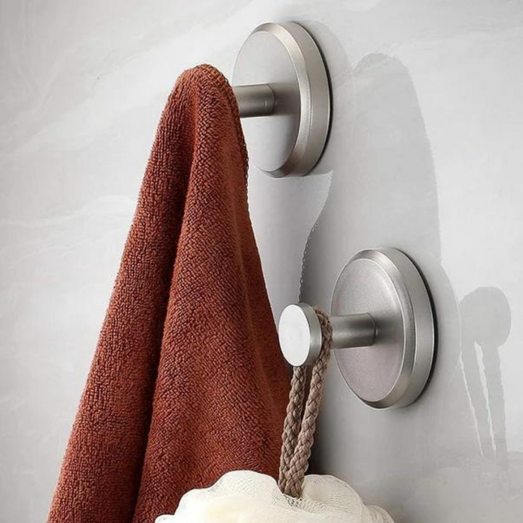 Overa - 2 Twist-Lock Suction Hooks for Bathroom & Kitchen