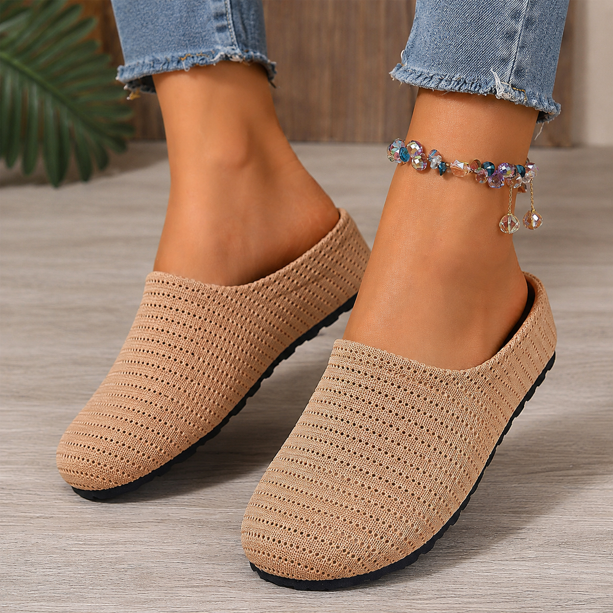 Softmarch – Breathable Knit Slip-On Mules