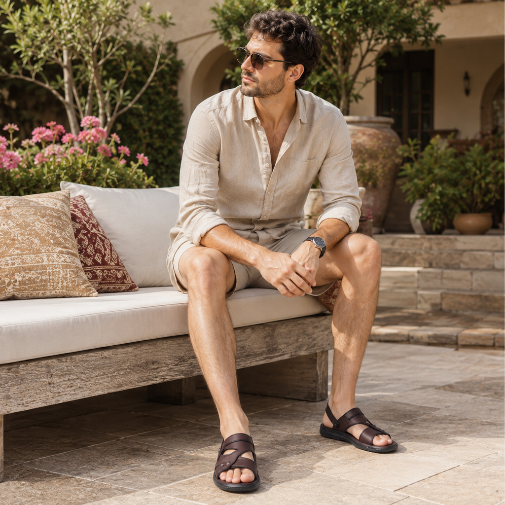 Solestride – Textured Massaging Footbed Comfort Sandals
