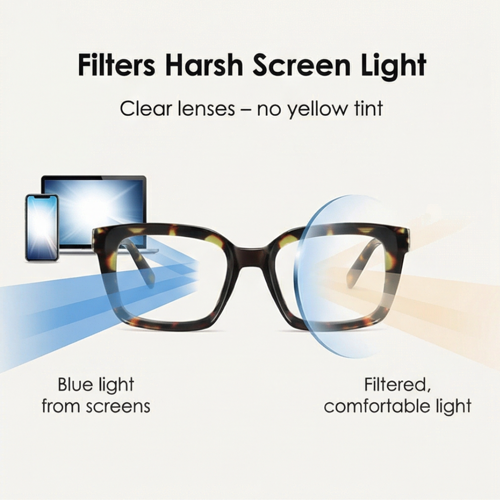 Clarelle – Oversized Tortoiseshell Reading Glasses for Women