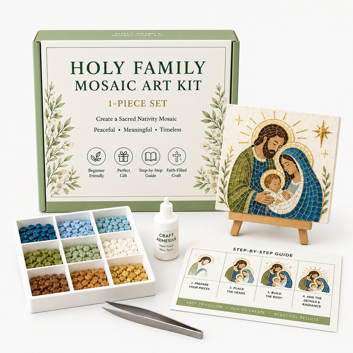 Silent Night Mosaic – Nativity Easel Mosaic Craft Kit