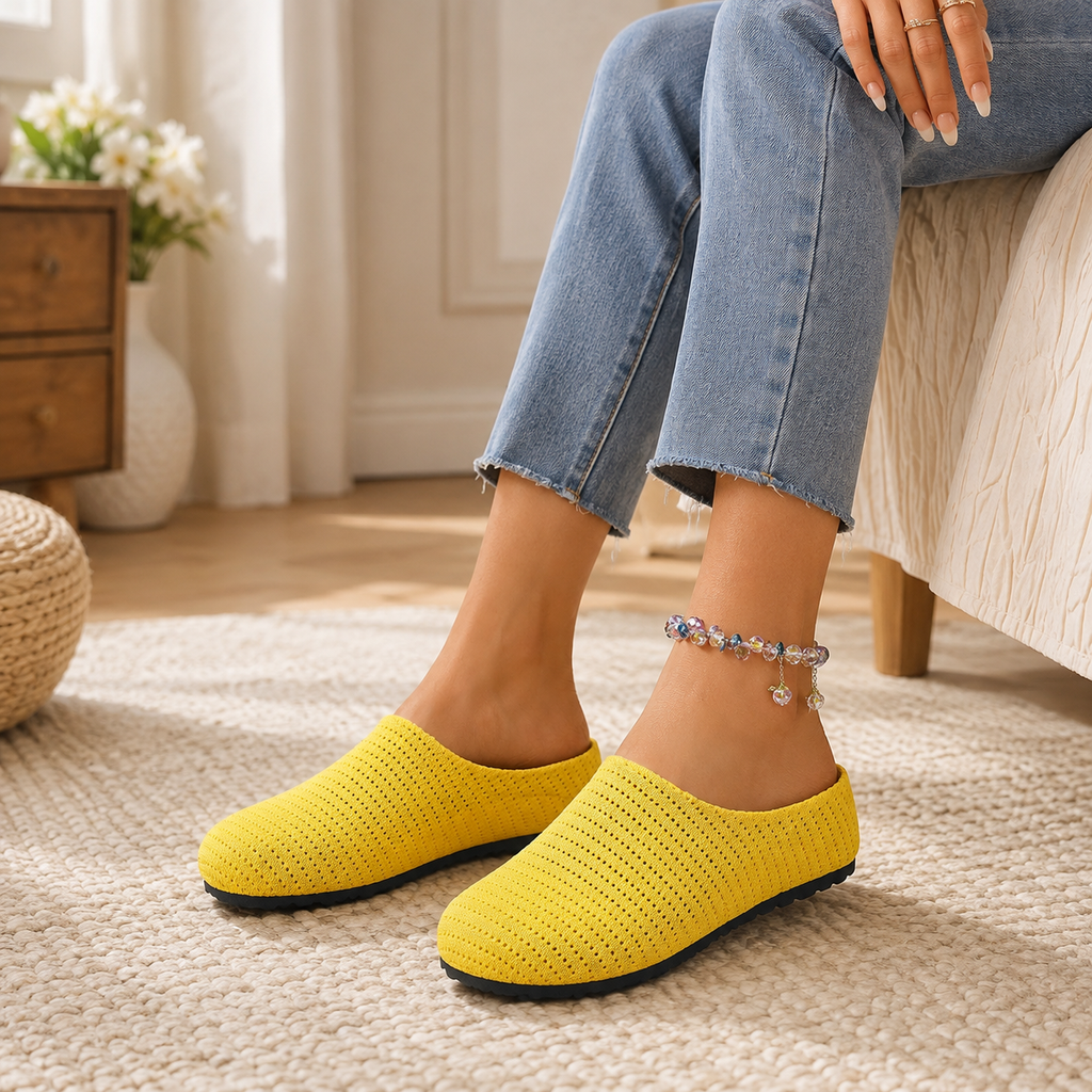 Softmarch – Breathable Knit Slip-On Mules