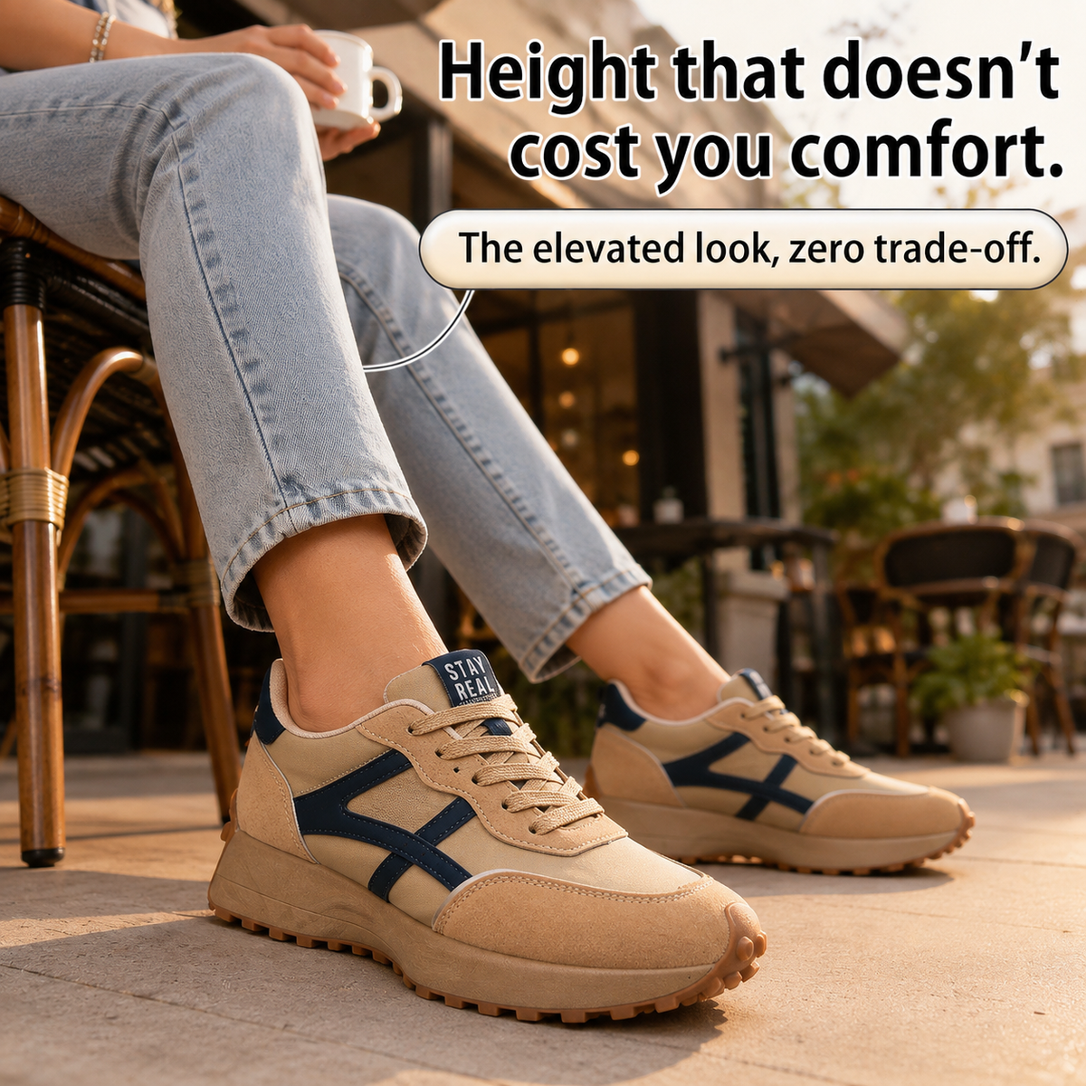 Solenne – Flat-Platform Non-Slip Chunky Sneakers