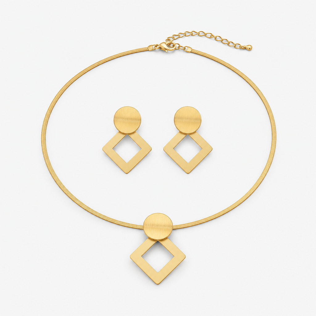 Aurelia – Textured Necklace and Earring Set