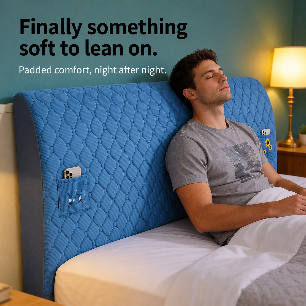 Velvique – Padded Stretch Velvet Headboard Slipcover