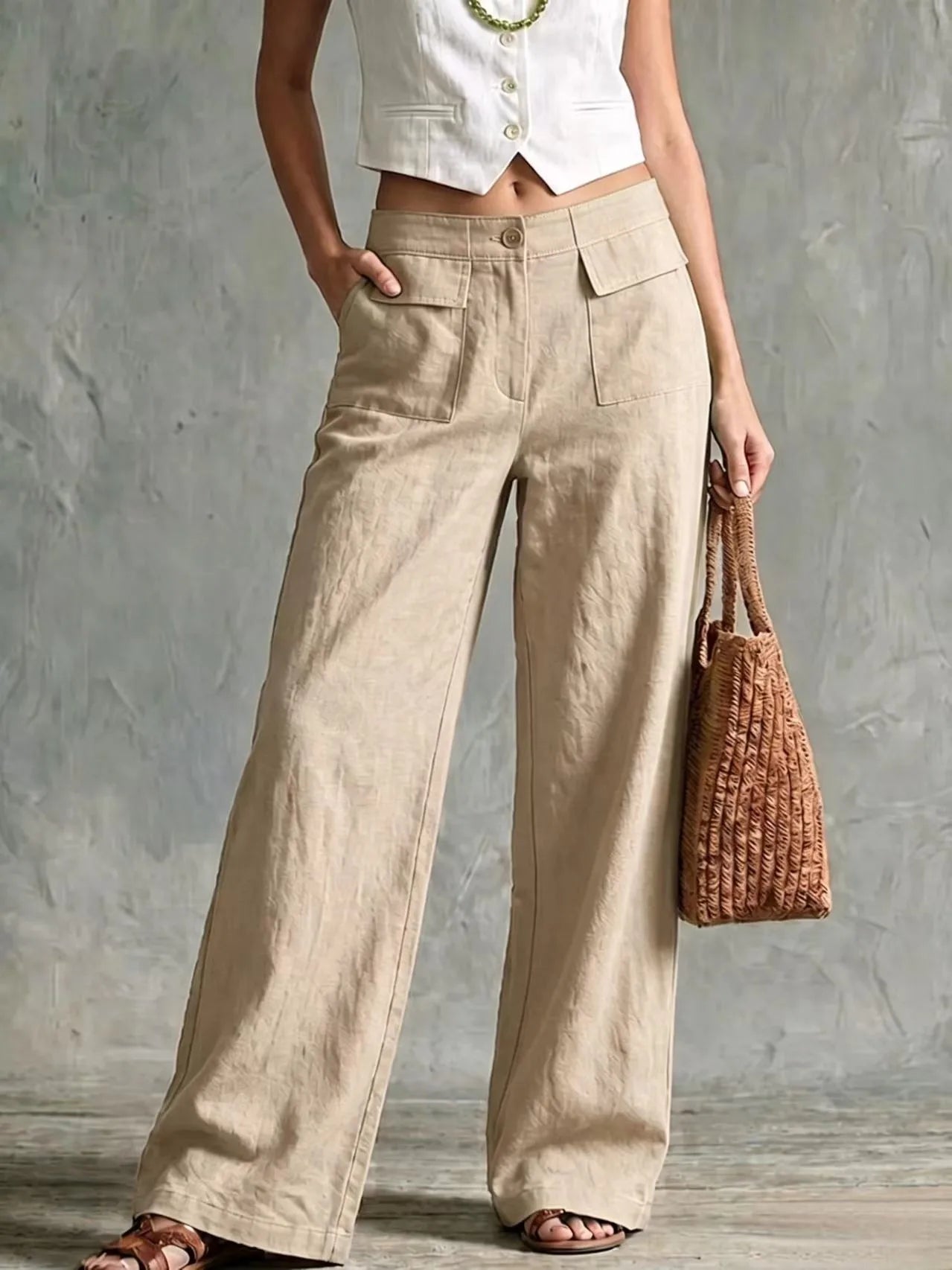 ADELINE™ | DRAPED WIDE-LEG PANTS