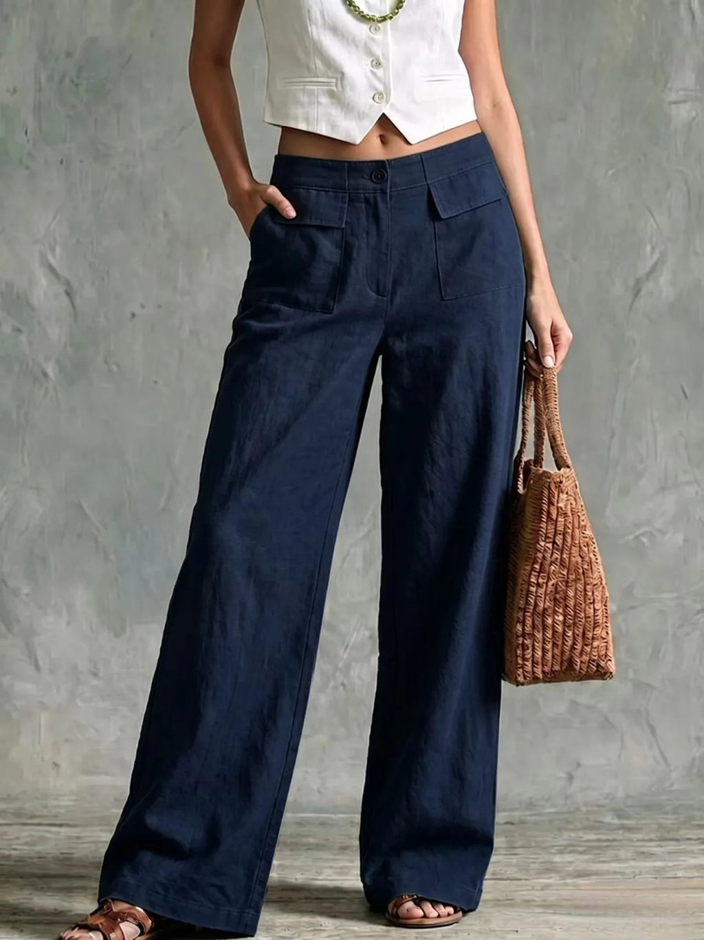 ADELINE™ | DRAPED WIDE-LEG PANTS