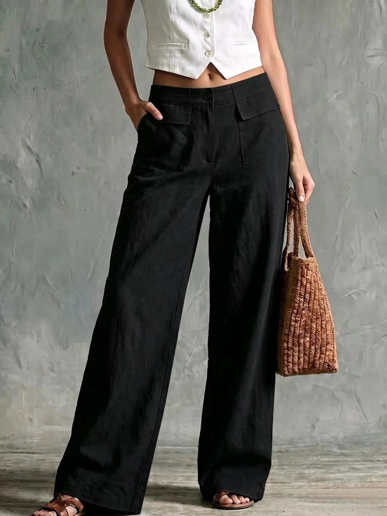 ADELINE™ | DRAPED WIDE-LEG PANTS