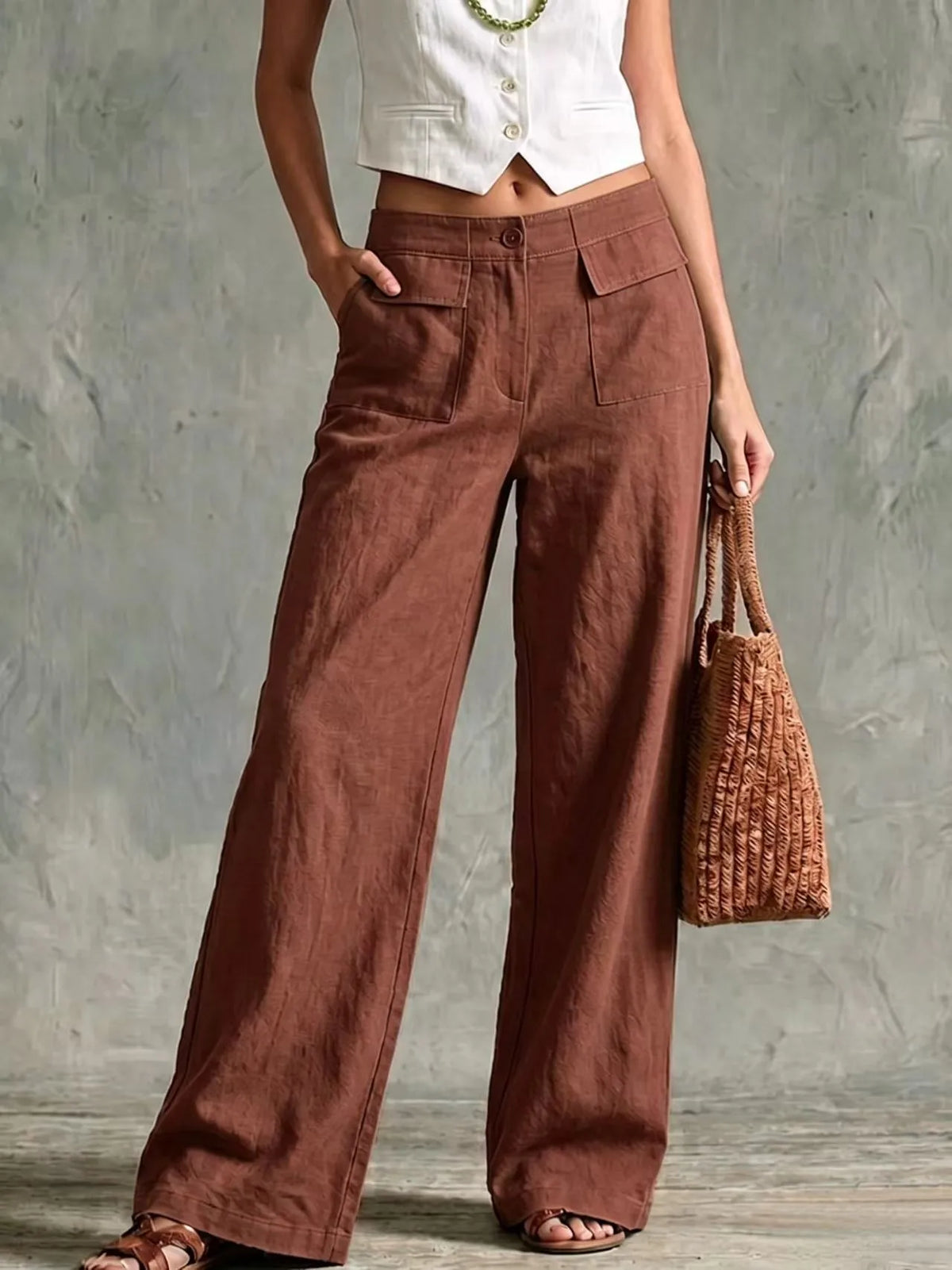 ADELINE™ | DRAPED WIDE-LEG PANTS