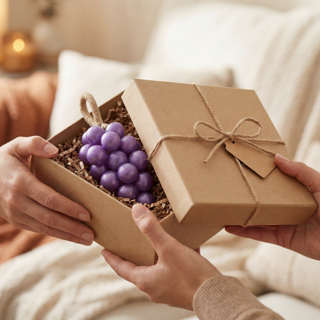 Vinara - Pearlescent Grape Cluster Soap on a Rope