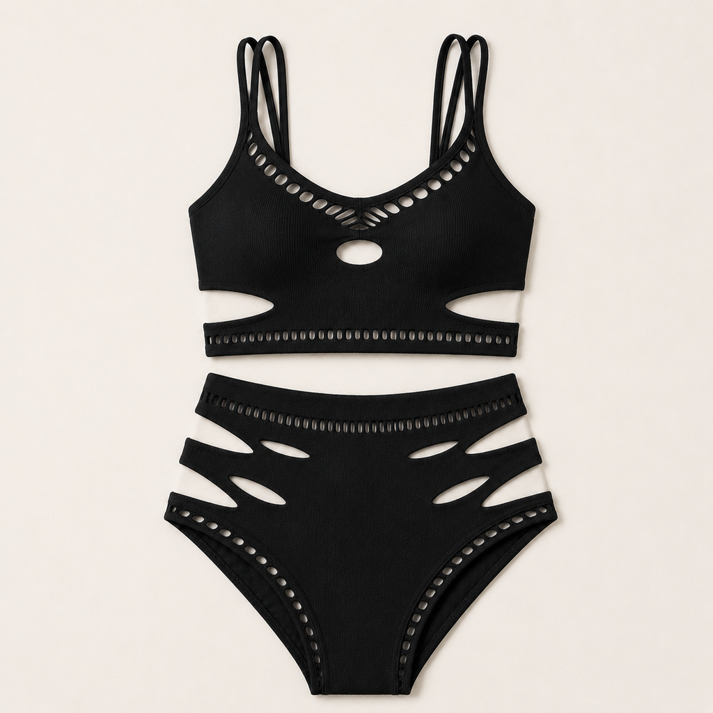 Nocturne – Women's Sculpted Cutout Lingerie Set