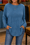 Overhang – Exposed-Seam Oversized Crew Neck Sweater