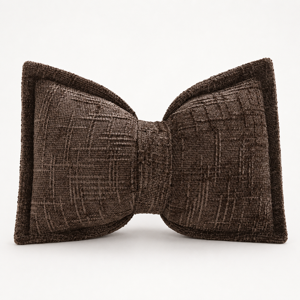 Bowsoft – Chenille Look Bow-Shaped Throw Pillow