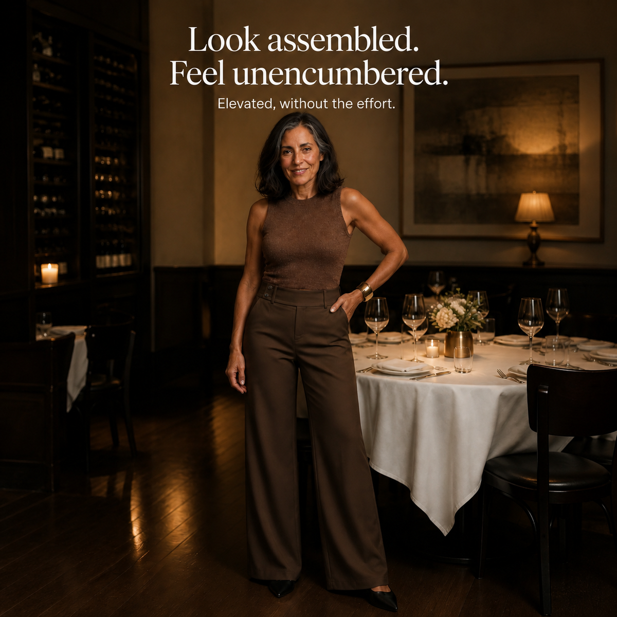 Nolamere – Wide-Leg High-Waisted Dress Trousers