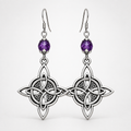 Lunavia – Celtic Knot Beaded Drop Earrings