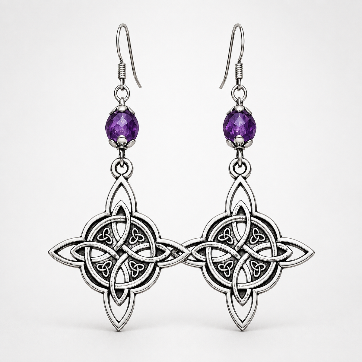 Lunavia – Celtic Knot Beaded Drop Earrings