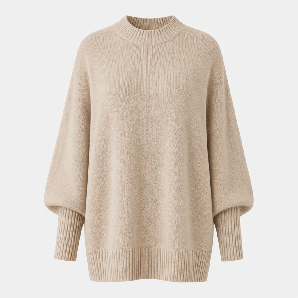 Veluna - Women's Oversized Wool Blend Sweater