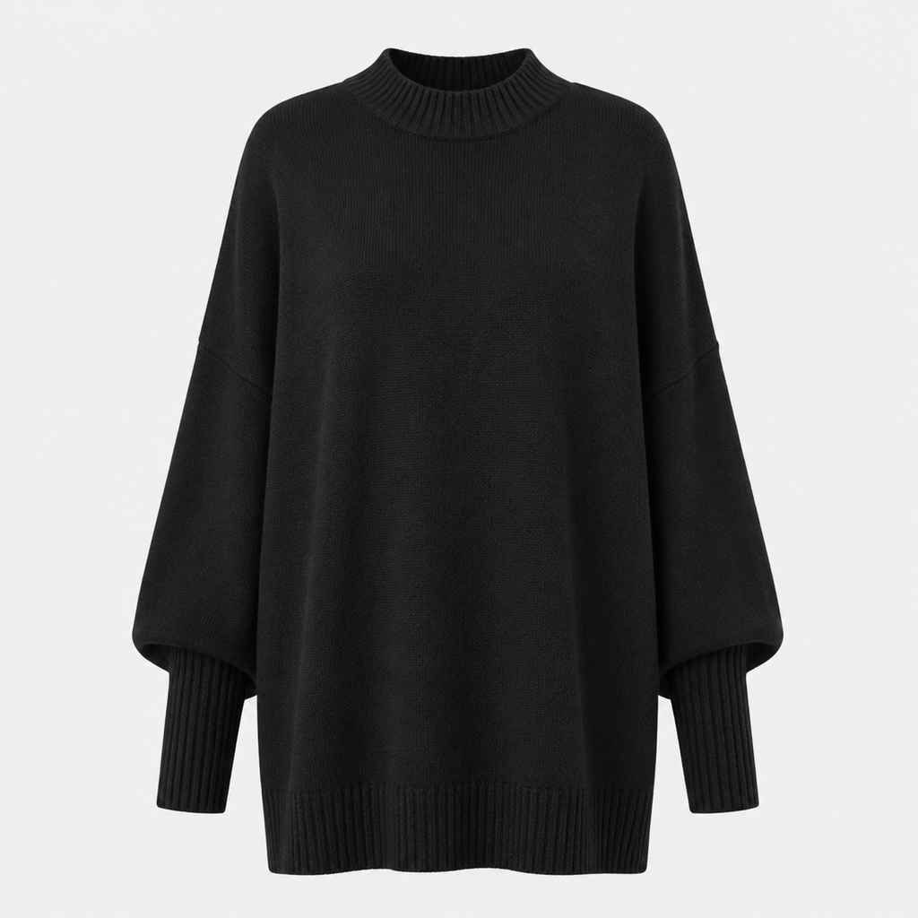 Veluna - Women's Oversized Wool Blend Sweater