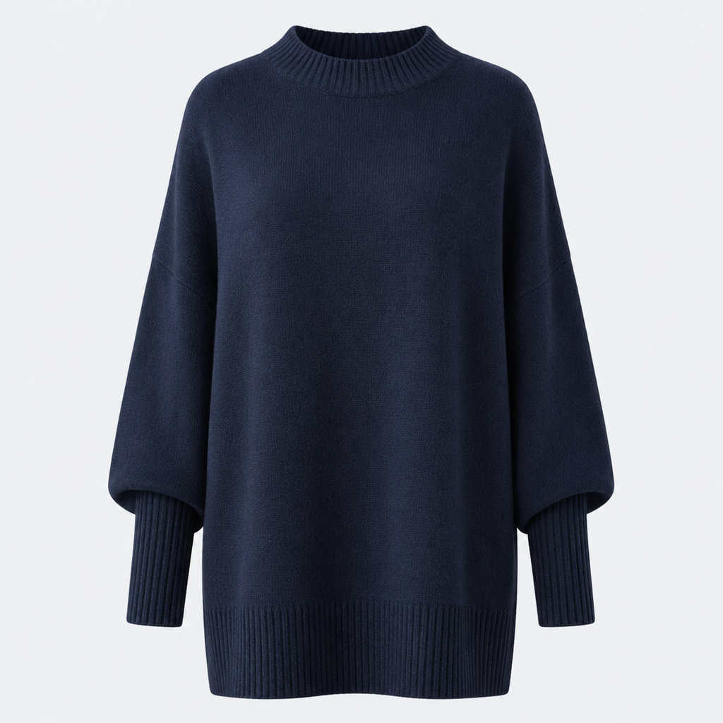 Veluna - Women's Oversized Wool Blend Sweater