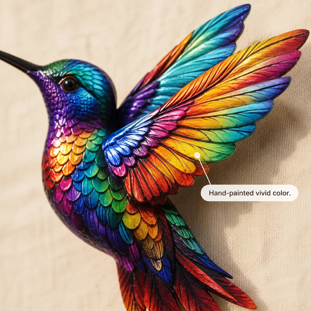 Birdsong – Rainbow Hummingbird Wind Chime for Garden, Patio & Porch