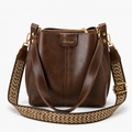 Bellora – Vintage Bucket Shoulder Bag with Woven Strap