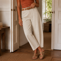 Cropelle – Stitch Detail Cropped Straight Pants