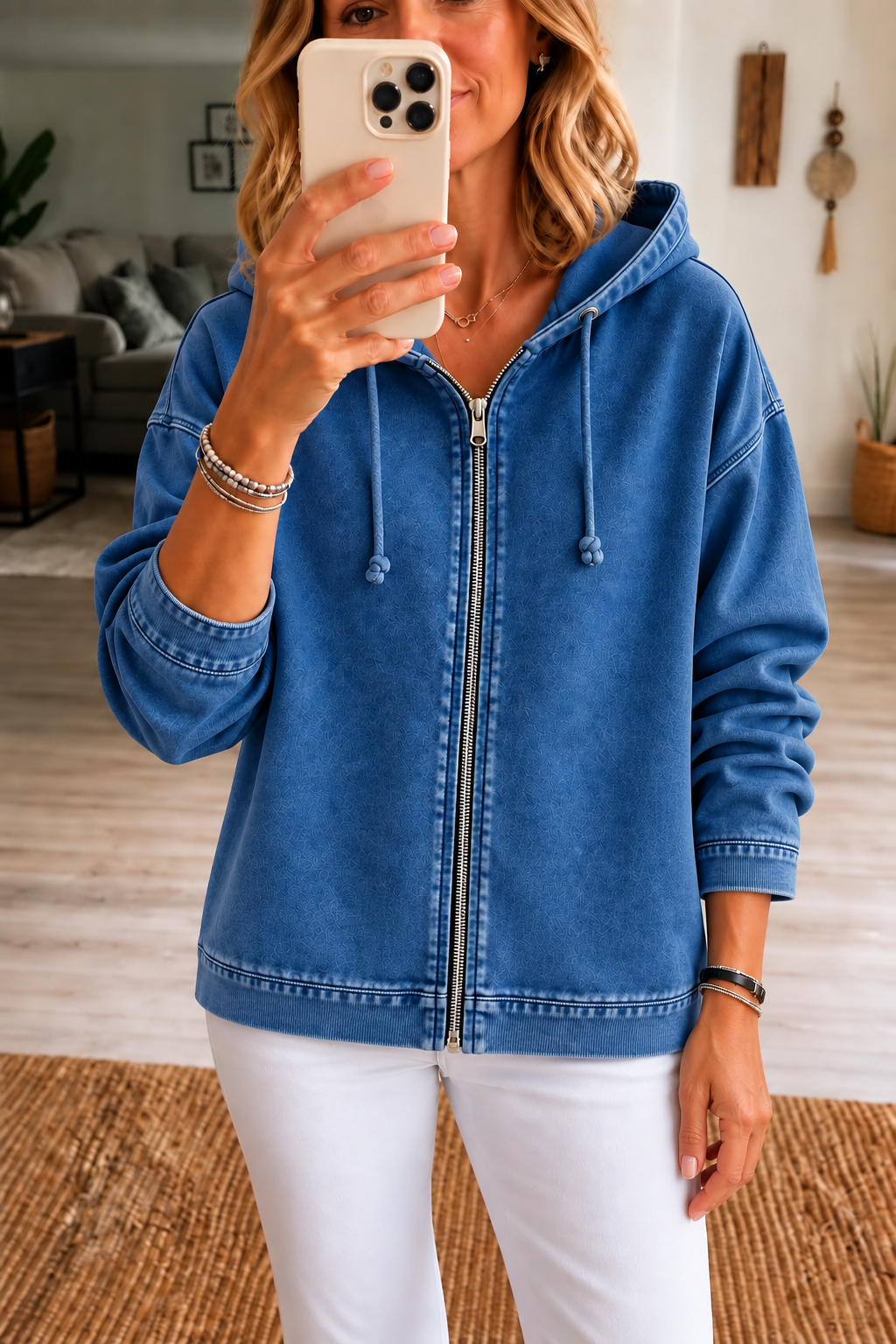 Rethread – Washed Relaxed Zip-Up Hoodie